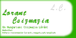 lorant csizmazia business card