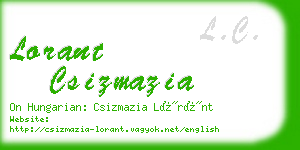 lorant csizmazia business card